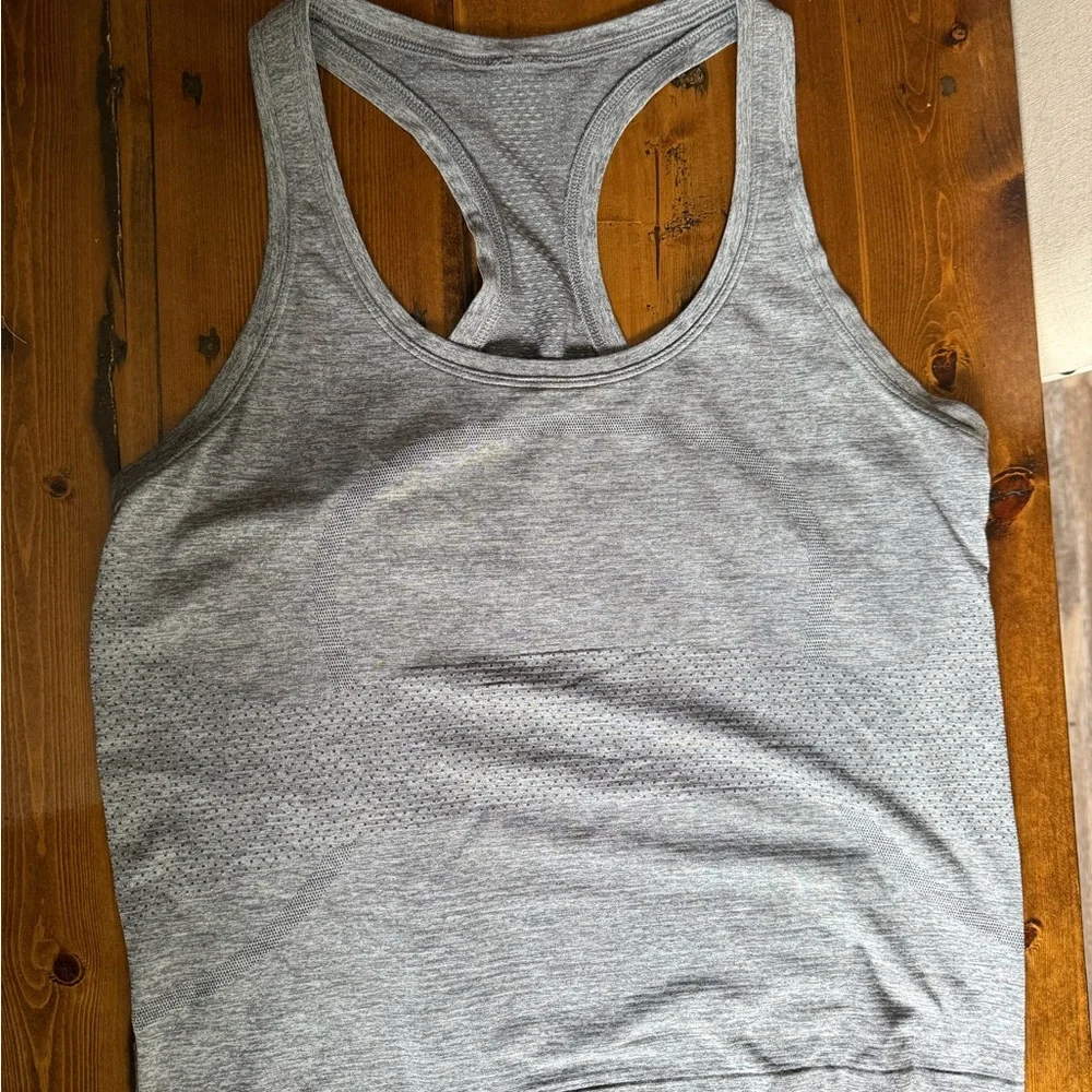 Gray Racerback Tank Top - Picture 1 of 2